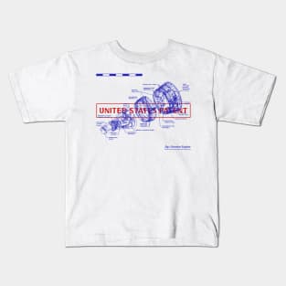 Blue Print of Booster Engine Kids T-Shirt